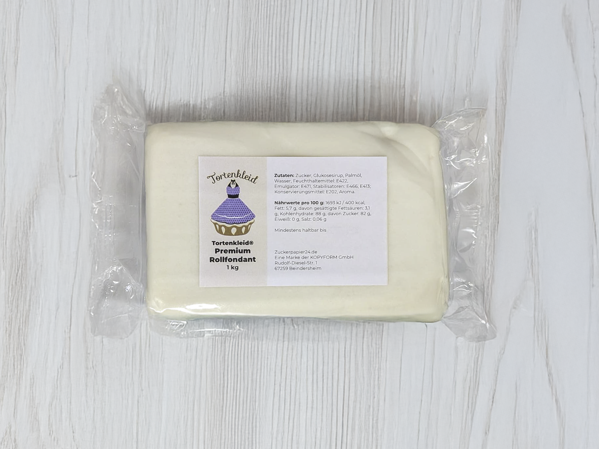 Tortenkleid® Premium Rollfondant Weiß – 1 kg zum Eindecken & Dekorieren Tortenkleid® Premium Rollfondant Weiß – 1 kg zum Eindecken & Dekorieren