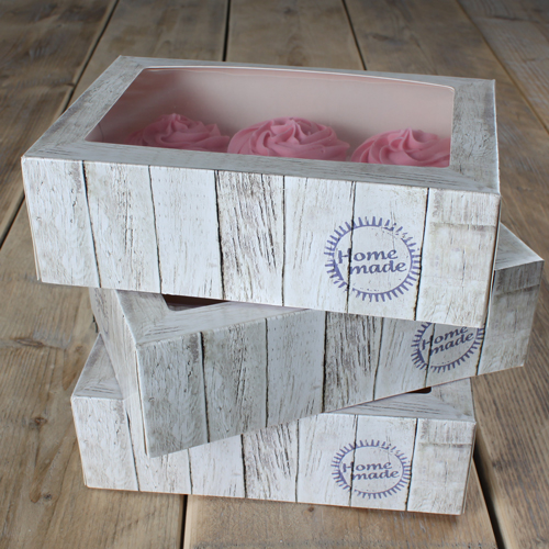 unnamed-file Funcakes Cupcake Box f. 6 Stück/24x16x8cm/3er Pack