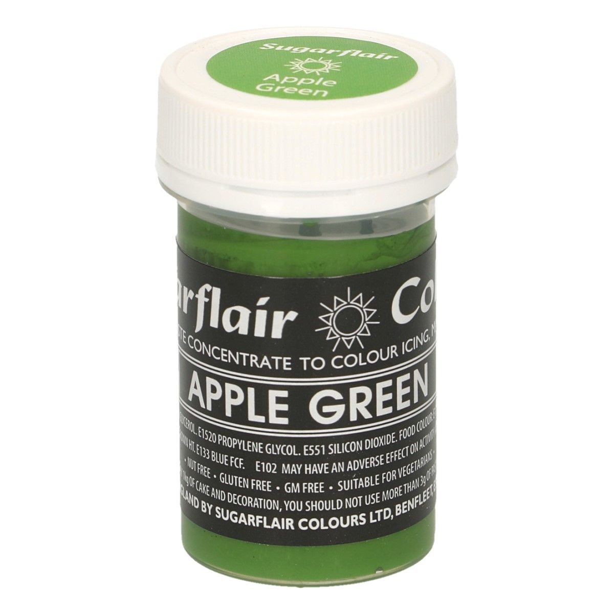 Sugarflair Pastel Colour Apple Green, 25g