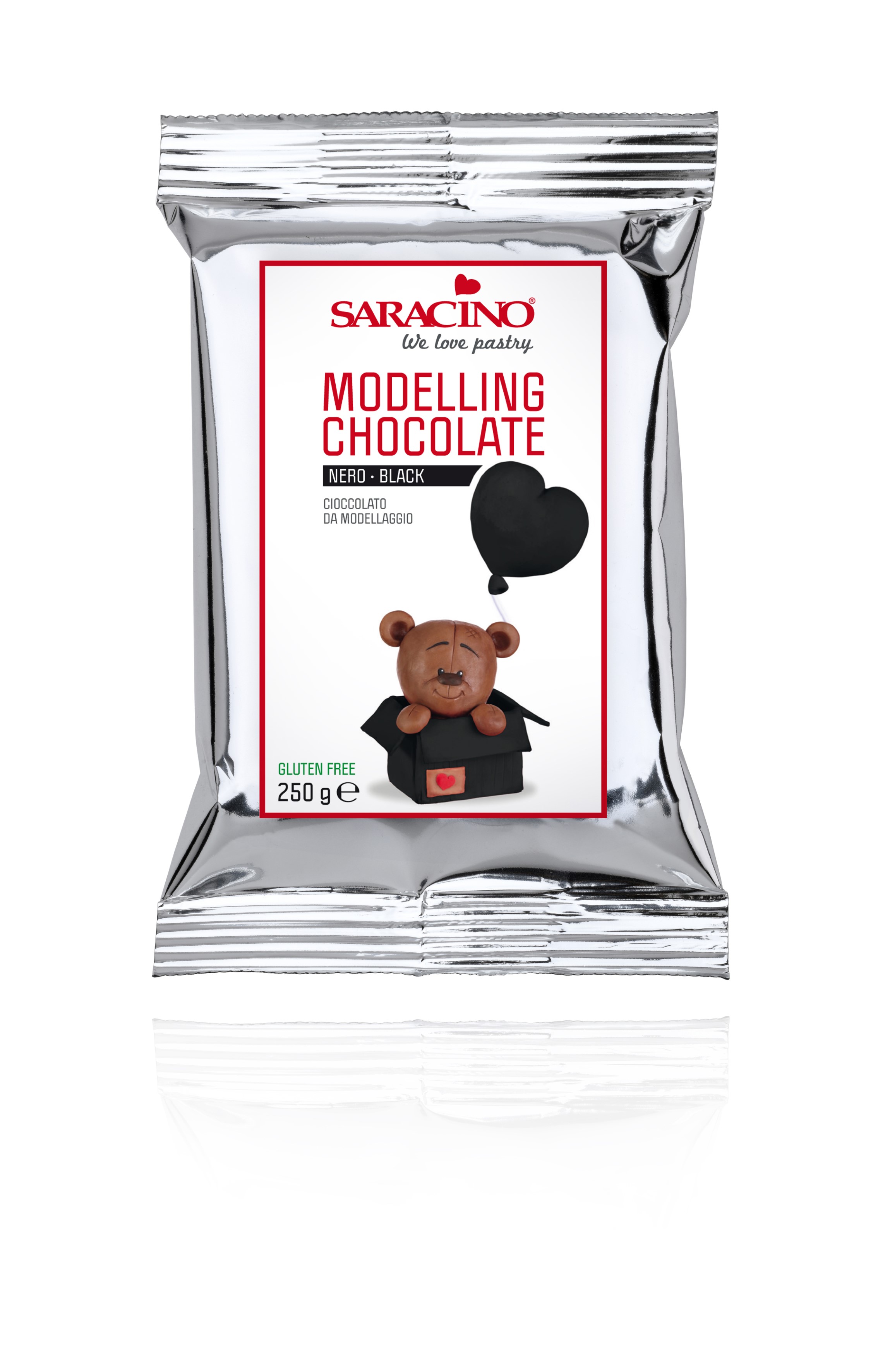 Saracino Modellierschokolade Schwarz – 250 g