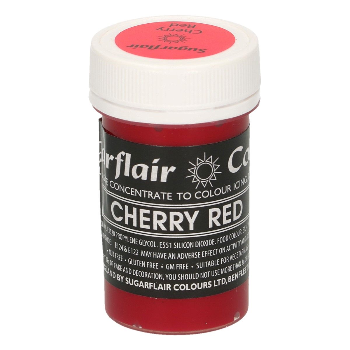 Sugarflair Pastel Colour Cherry Red 25g