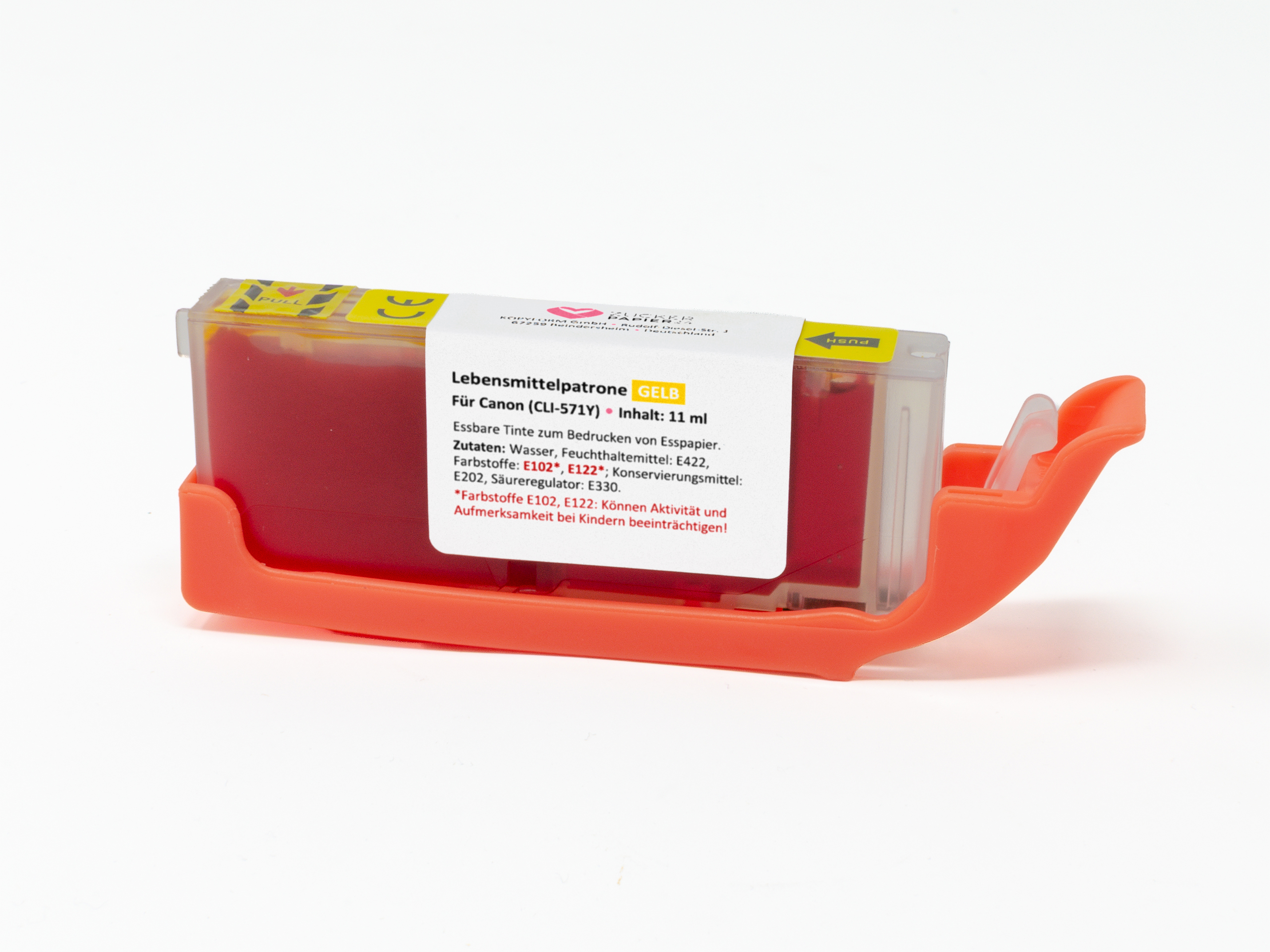 Lebensmitteltinte in Patronen kompatibel mit Canon