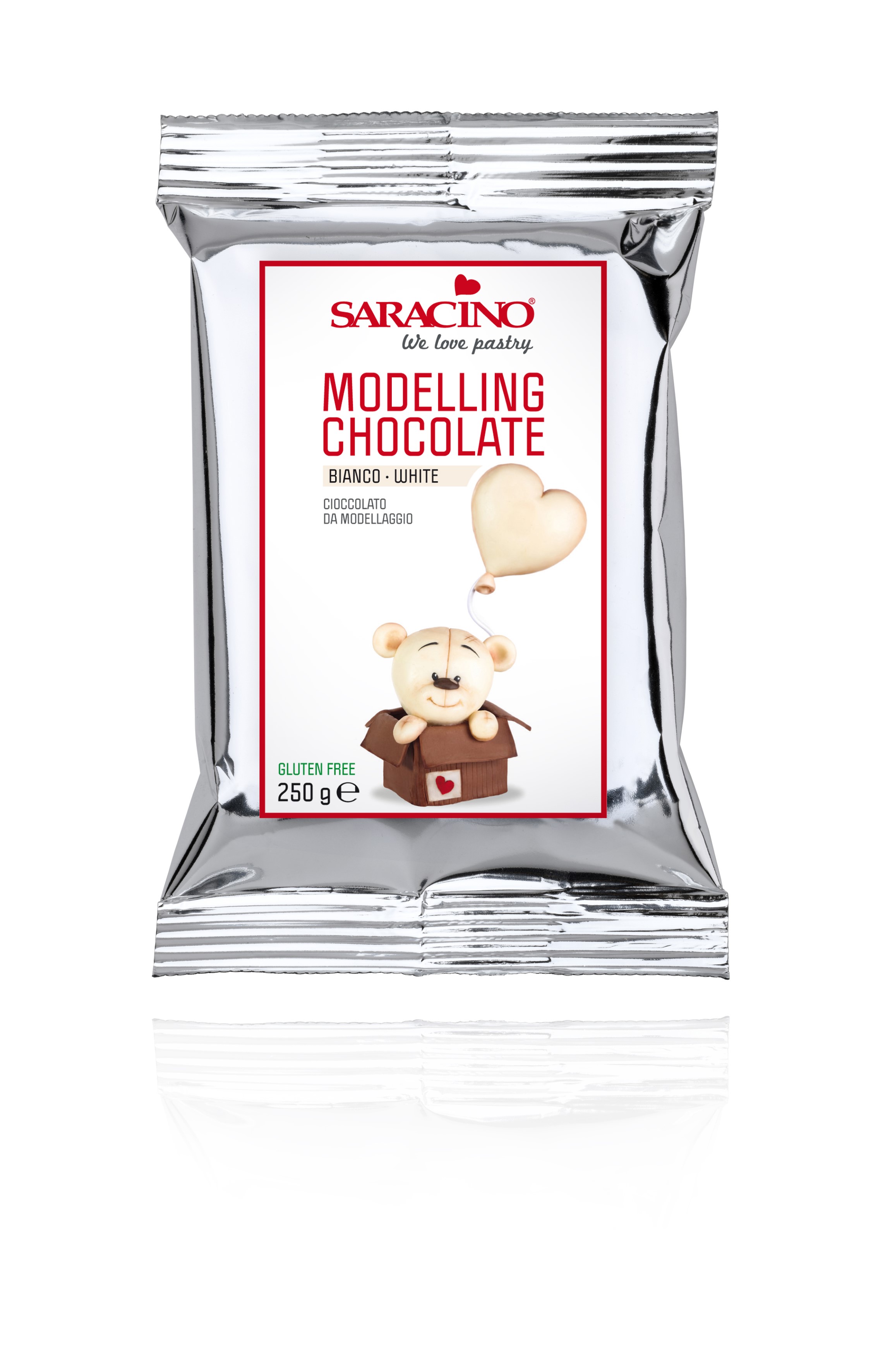 Saracino Modellierschokolade Weiß – 250 g zum Modellieren & Eindecken