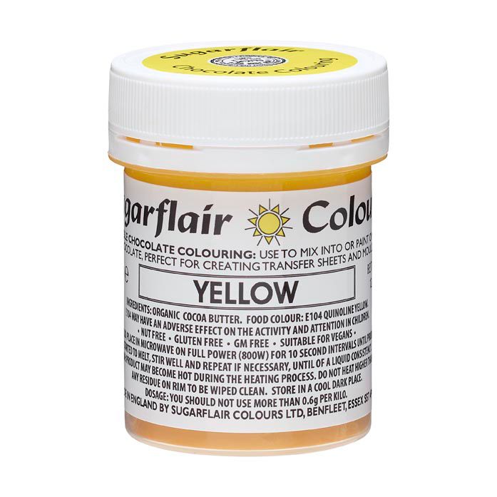 Sugarflair Kakaobutter Farbe - Schokoladenfarbe Gelb 35g