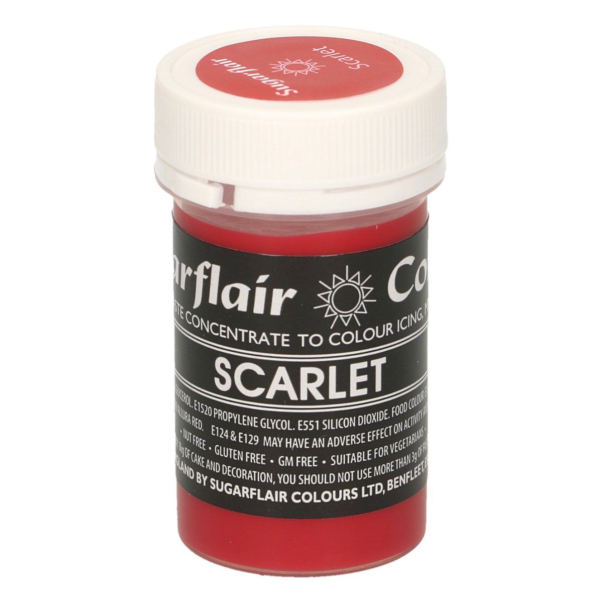 A304_0_47dc339b96b32b5ce102ea00a8bf1648 Sugarflair Pastel Colour Scarlet, 25g