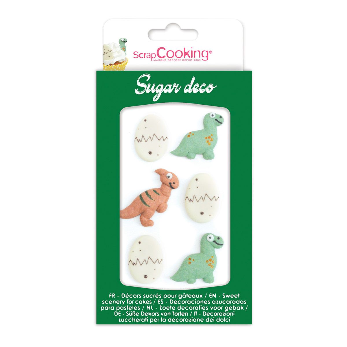 Scrapcooking Zucker Dekoration Dino Set 6 Stück