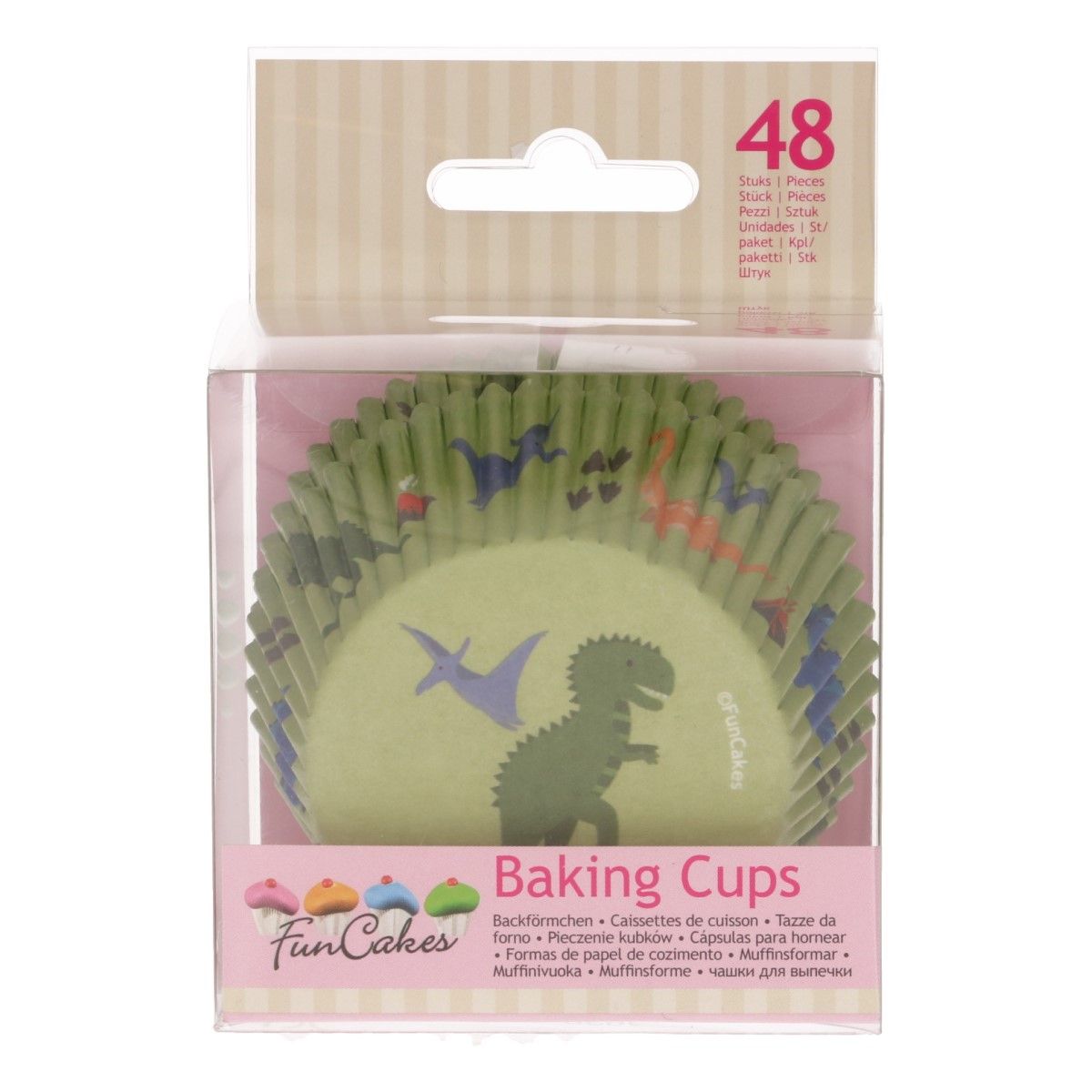 FuncCakes Baking Cups Dino 48/Pkg