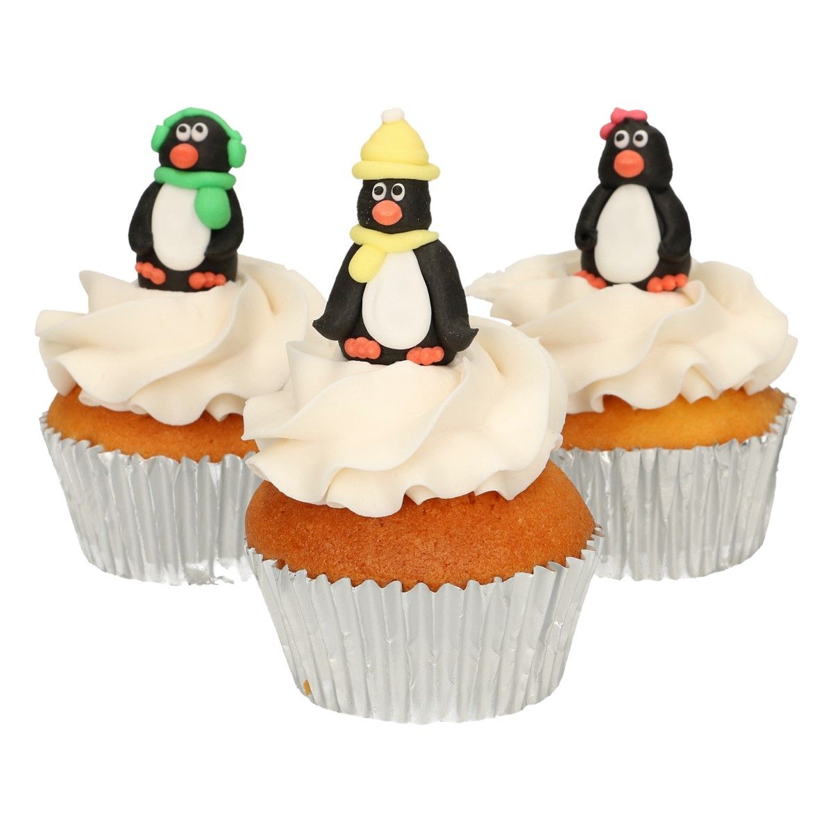 Funcakes Zucker Dekoration 3D Pinguin Set 3 Stück