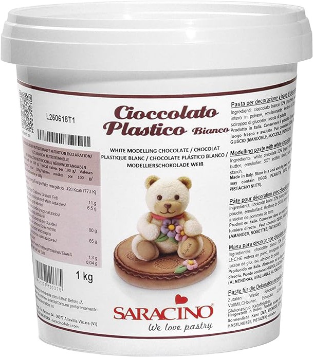 Saracino Modellierschokolade Weiß – 1 kg zum Modellieren & Eindecken Saracino Modellierschokolade Weiß – 1 kg zum Modellieren & Eindecken