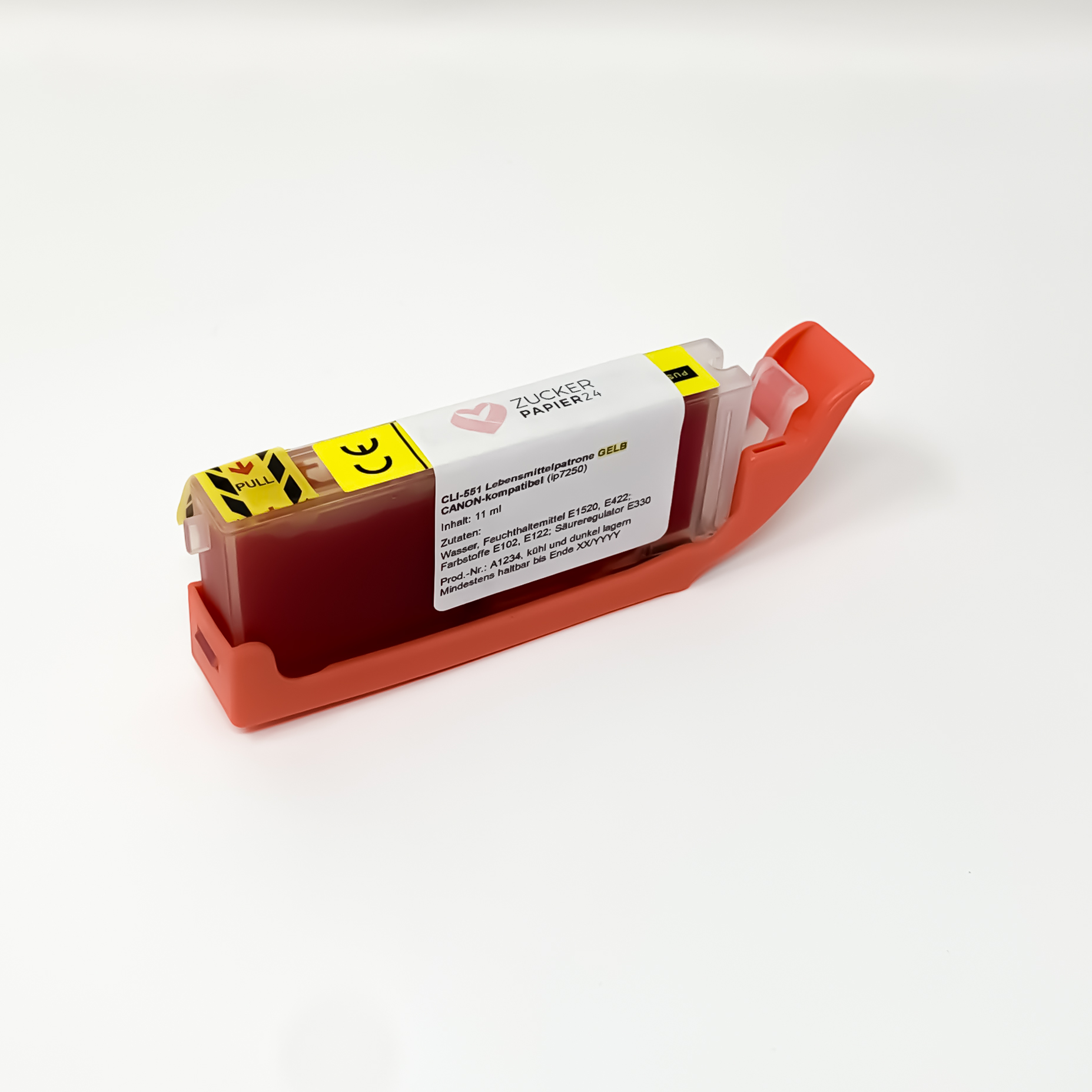 Lebensmitteltinte in Patronen kompatibel mit Canon PGI-550 / CLI-551