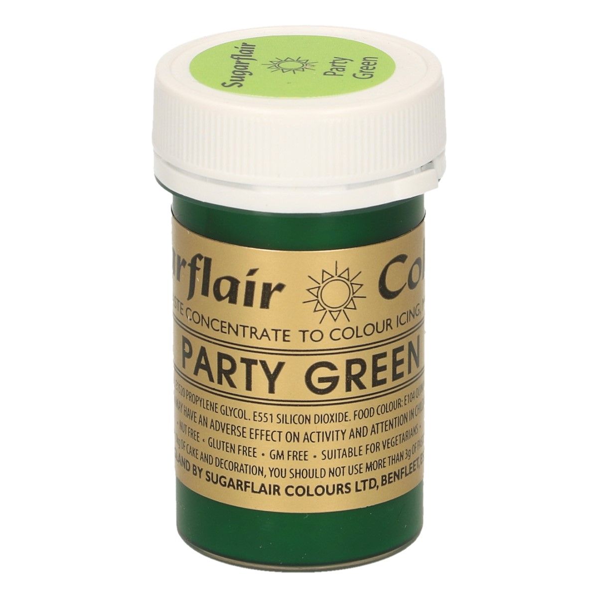 Sugarflair Paste Colour PARTY GREEN, 25gr.