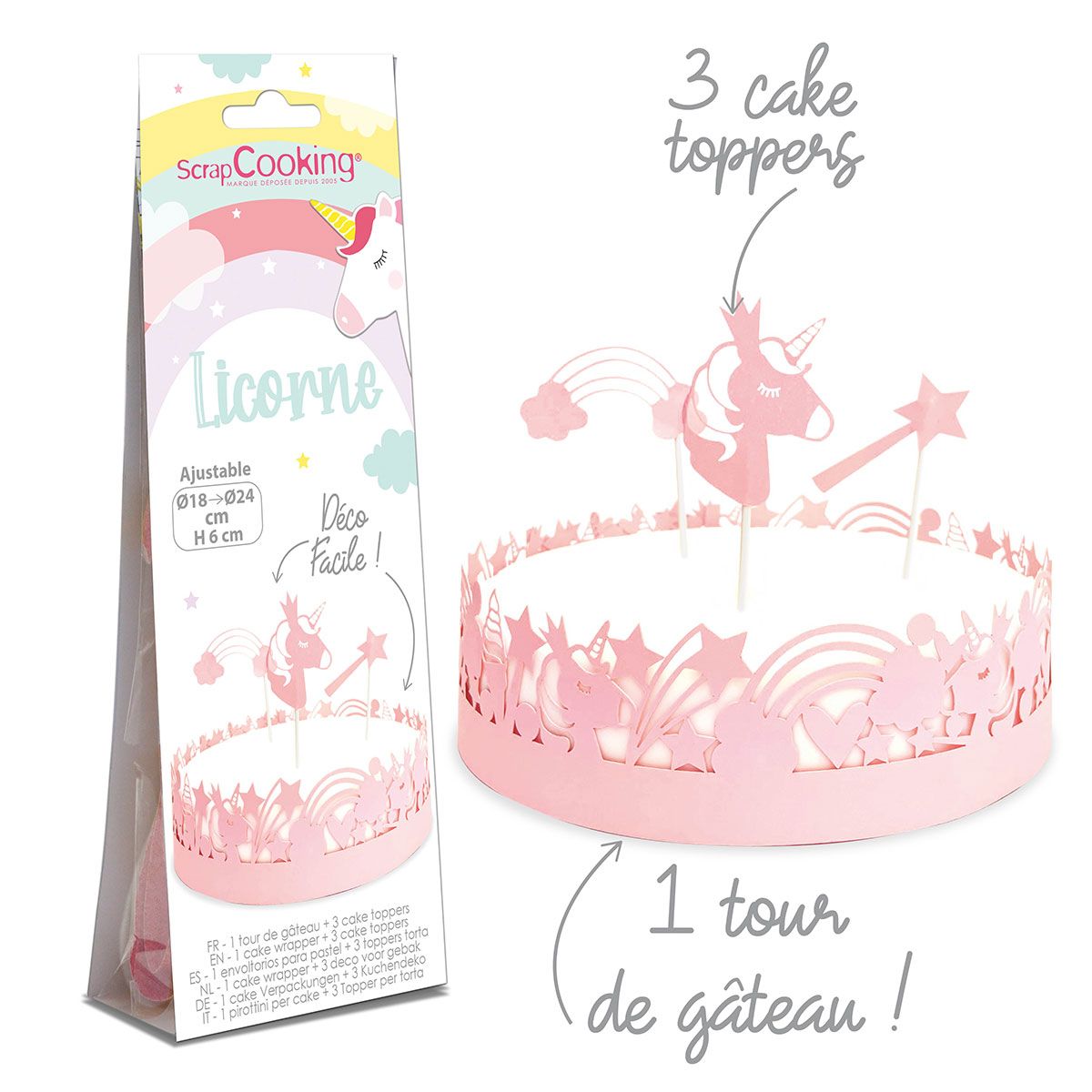 SC4910_1_072634805ca6ca4ad024cd03d57712b5 Scrapcooking Dekoration Cake Wrapper & Topper Einhorn