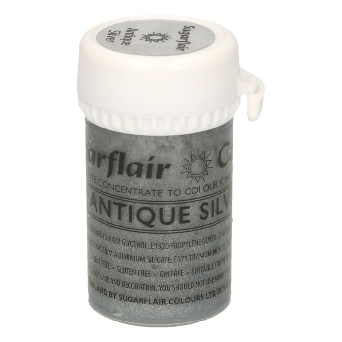 A701_0_7e20fdc97f17c1a481079d77bce58efc Sugarflair Paste Colour Satin Antique Silver, 25g
