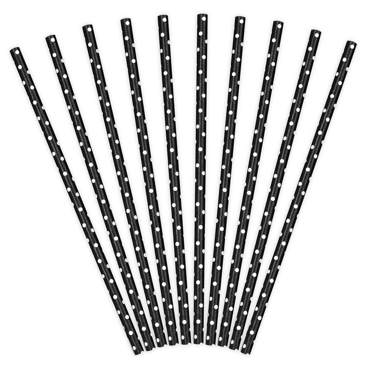 SPP2-010_0_16306ff7a0b2e3b91aaf72901175c0d3 Partydeco Papier Strohhalme schwarz 10 Stück