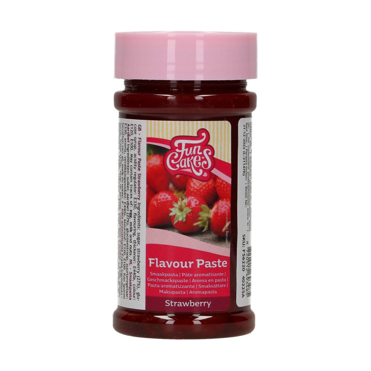 F56220_0_7c9d16ef3d306f542865ad7a82891ccc_1 FunCakes Geschmackspaste Erdbeere 120g - MHD-Artikel
