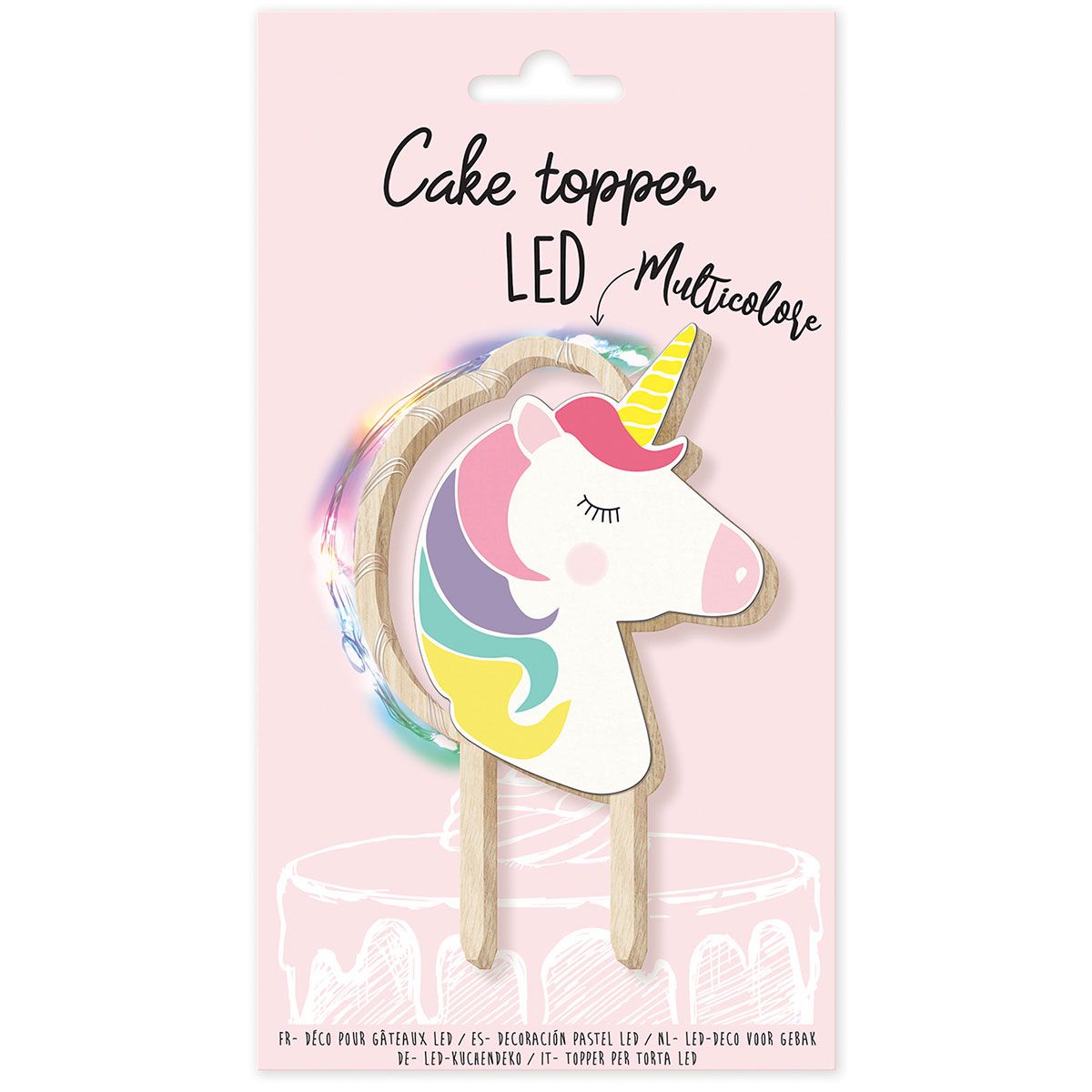 SC4967_0_92f0398c5929a352b6b780c9c69712db Scrapcooking Dekoration Cake Topper Einhorn LED