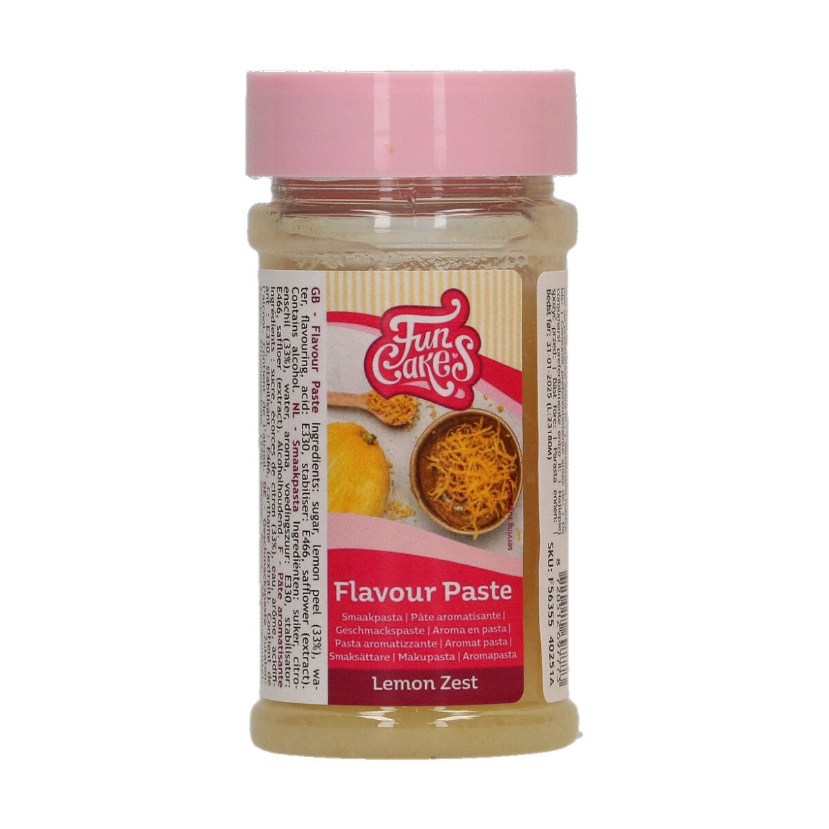 F56355_0_22b6c38826d2035588303c6d87acc9ee FunCakes Geschmackspaste Zitronenzeste 100g - MHD-Ware