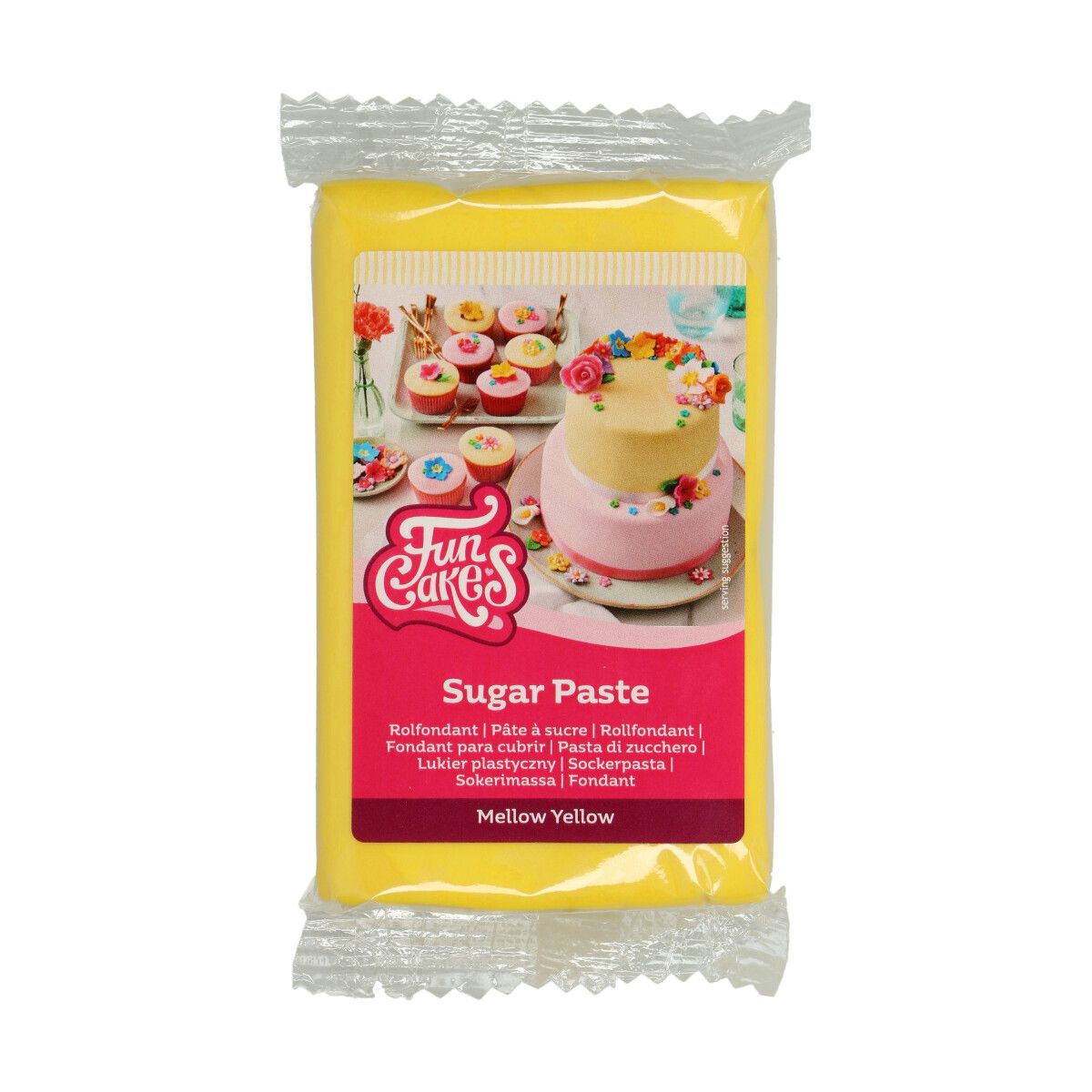 F20145_0_89140ef7e87e4d7afaba542f86072ad2 FunCakes Fondant -Mellow Yellow - 250g