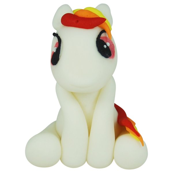 3D Zucker Figur Pony weiß 1 Stück