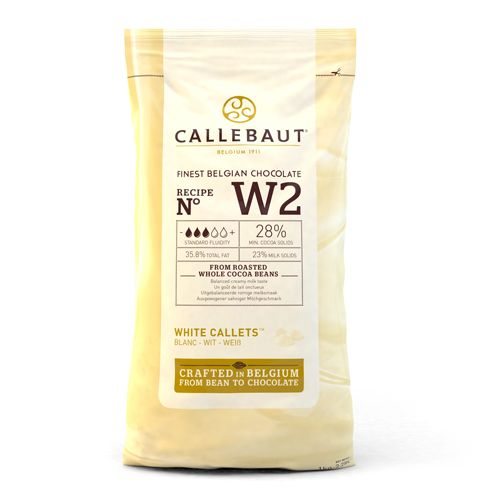Callebaut Weiße Schokoladenkuvertüre 1kg im wiederverschließbaren Beutel