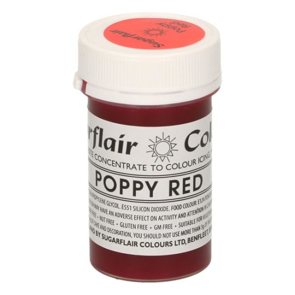 Sugarflair Paste Colour POPPY RED, 25gr.